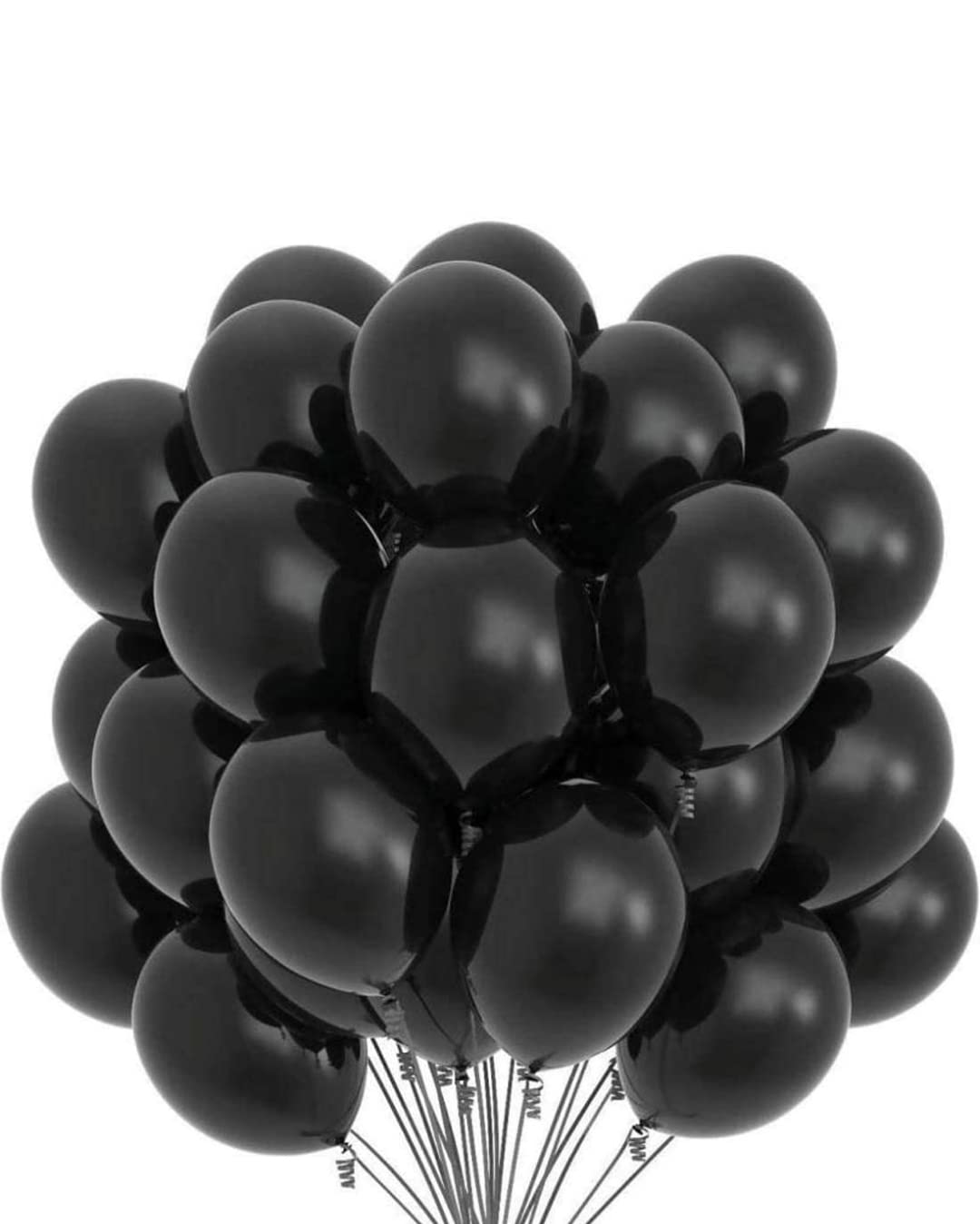 SRIHANUMANAGENCY,Pastel Rubber Balloons For Birthday Decoration Party/Birthday/Party Decoration (PACK OF 100, BLACK PASTEL)