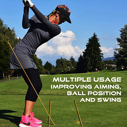 Golf Swing Trainer - 44.5’’ Golf Training Aid - Driver Length (Orange) #TOP4