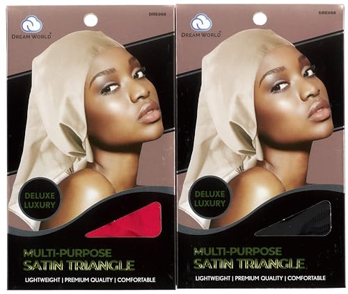 Dream World Women Satin Triangle Scarf Assorted Colors 12 Scarf2