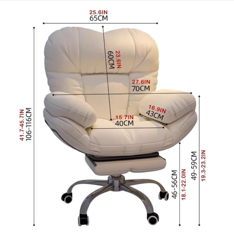 Sedia da gioco ergonomica, altamente confortevole, reclinabile, con schienale di supporto, per lunghe sessioni di gioco e lavoro