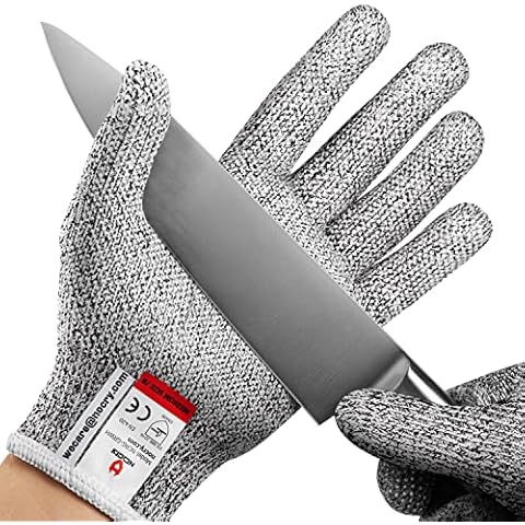 NoCry Cut Resistant Gloves with Grip Dots - High Performance Level 5 Protection, Food Grade. Size Extra Large, Free Ebook Included! Cover