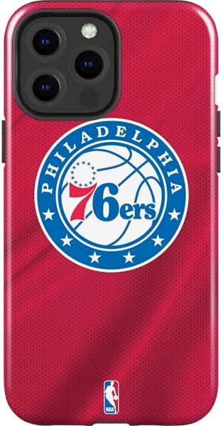 Skinit Impact Phone Case Compatible with iPhone 14 Pro Max - Officially Licensed NBA Philadelphia 76ers Hardwood Classics Design
