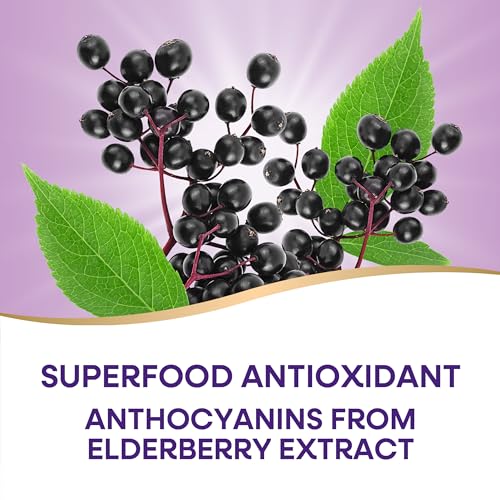 Nature’s Way Sambucus Elderberry Immune Gummies, Daily Immune Support for Kids and Adults*, with Vitamin C, Vitamin D3, Zinc, Gluten Free, Vegetarian, 60 Gummies (Packaging May Vary) - Image 4