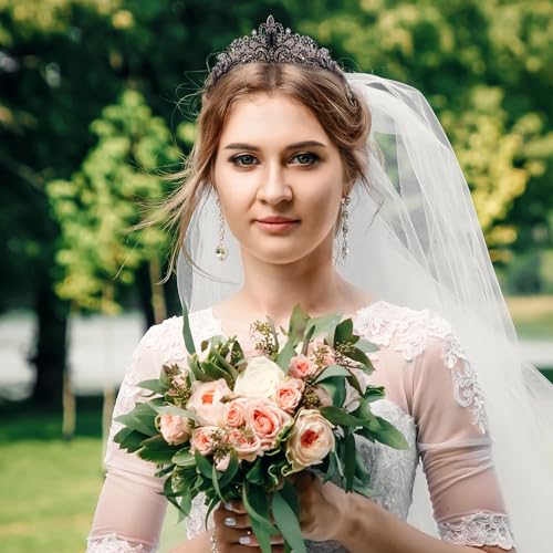 Princess Crown for Women, Crystal Queen Tiaras for Girls Bridal Hair Accessories Gifts for Birthday Wedding Prom, Bridal Party, Pageant, Halloween Christmas Costume