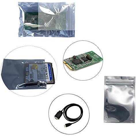 MZMing 60 Pack Antistatic Resealable Bag 8 X13cm Strong and practical ESD Anti-Static Shielding Zip Lock Grip Seal Bags Translucence & Reusable for SSD HDD and Electronic Device