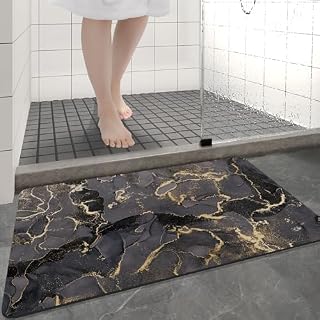 Bingobang Bath Mat Non Slip and Absorbent 40 x 60 cm,Shower Mat Rubber Extra Soft Anti-Mould Quick-Dry, Machine-Washable, For Bathroom Floor,Bathtub (Pink, 40 x 60 cm)
