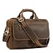 Kattee Men's Leather Durable Briefcase, 16" Laptop Bag