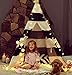 Kids Teepee Tent for Boys, Black and White Stripe Children Play Tent with Canvas Carry Case for Indoor & Garden