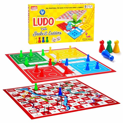 Ludo y Snakes & Ladders Juego de Mesa para niños y adultos miniatura 1