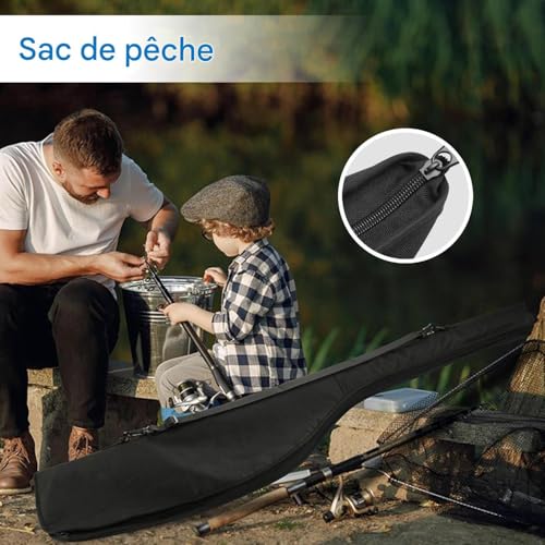 Sac de rangement pour canne à pêche étanche pour rivière et randonnée