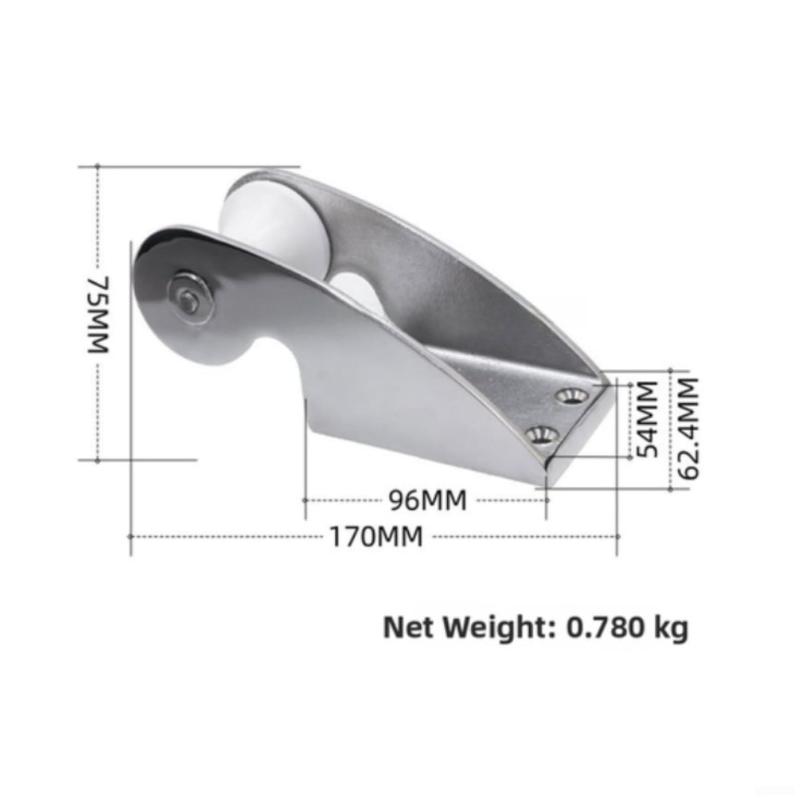Support d'ancrage en acier inoxydable 316, guide de chaîne à rouleaux, poli miroir antirouille pour yacht, bateau, accessoires marins (style A)