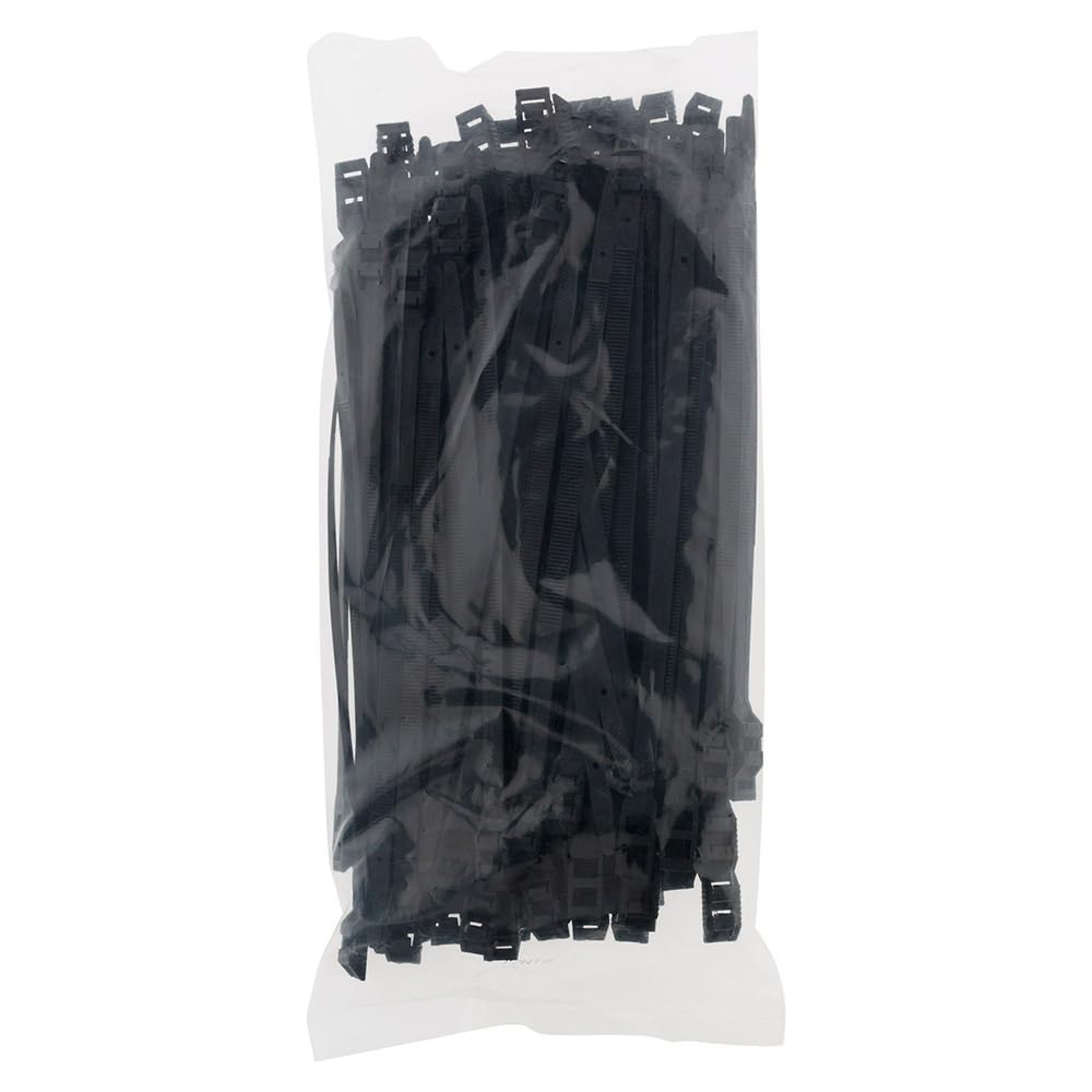 Zenitech 121074 Set of 100 Cable Ties Black, 9x180 mm - Image 3