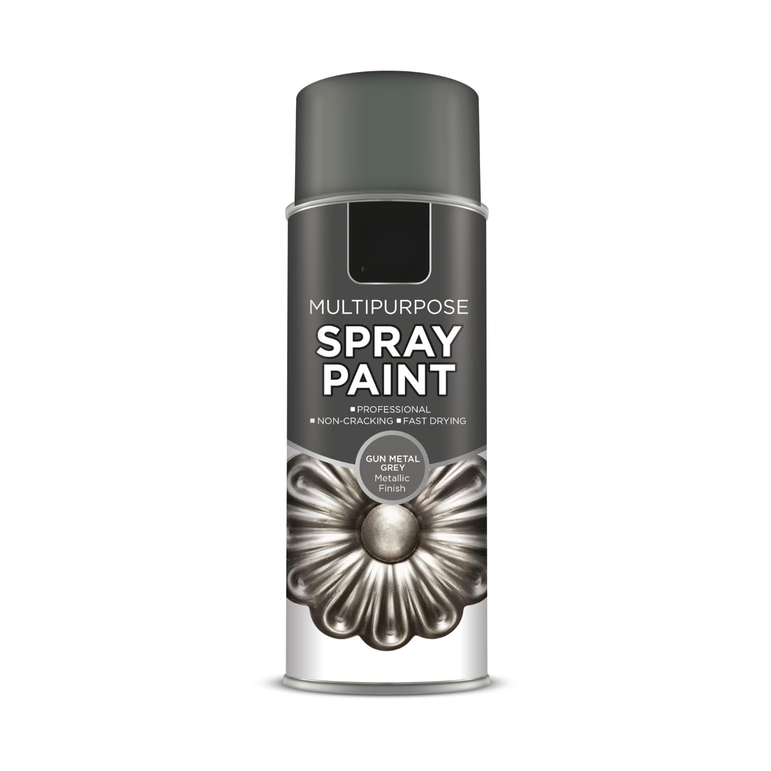 Inspired Essentials Gun Metal Grey - 151 All Purpose Aerosol Spray Paint 400Ml Quick Drying Spray, Fast Dry And Excellent Coverage For Metal, Wood, Plastic And More (2, )