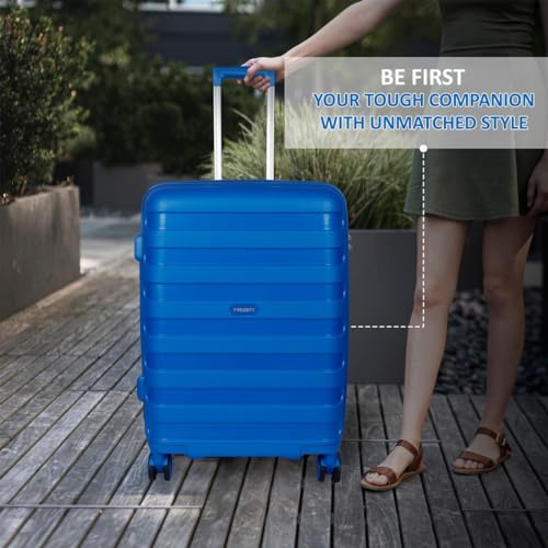 Image of Priority Trolley Bag for Travel | 28 Inch Polycarbonate Hardsided Check-in Suitcase /Luggage Bag (71 cm | Large | Royal Blue)