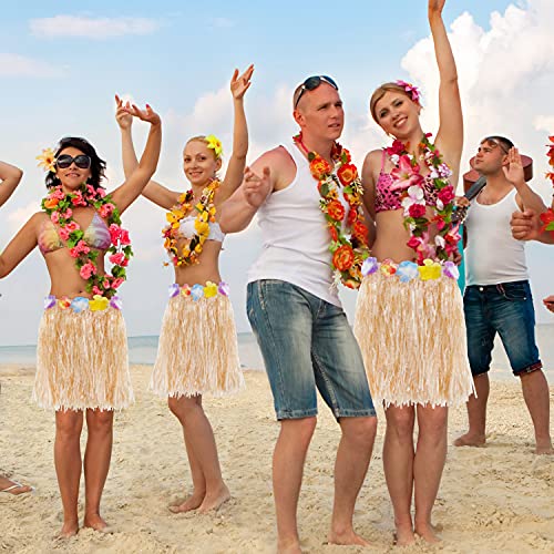 Kurtzy Hula gras rok - Faux Leis bloem Hawaiian elastische rok gouden stro kleur voor fancy jurk, verjaardagen, Hawaii party, strand en kostuum partijen - Image 8