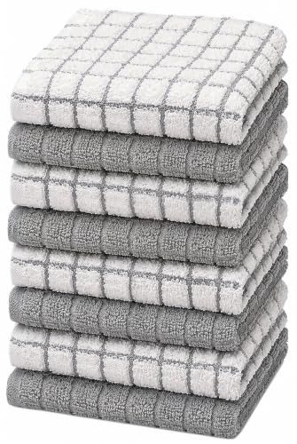 Bumble Dish Cloths (8-Pack), 100% Cotton Kitchen...