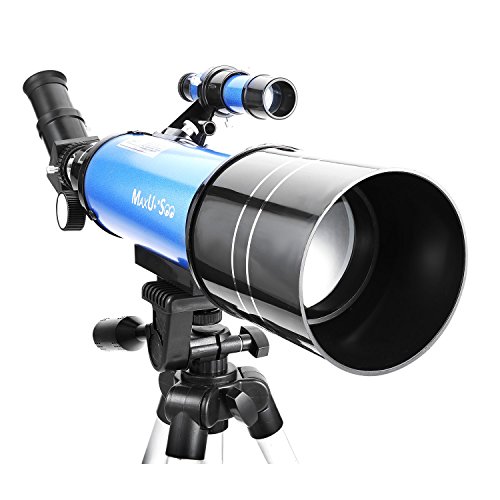 MaxUSee 70mm Refractor Telescope for Kids & Beginners, Travel Telescope with Backpack & Adjustable Tripod for Moon Viewing Bird Watching Sightseeing - Thumbnail 6
