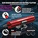 JORVIXN Emergency Seat Belt Cutter and Window Glass Breaker Hammer Tool, Life Hammer Car Eescape Tool and Seatbelt Cutter,Car Essentials Accessories (2Pack: Red+Black)
