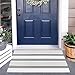 OJIA Front Door Mat Outdoor 24'x35' Front Door Rug Gray and White Striped Outdoor Rugs Washable Entry Rug Indoor Door Mats Cotton Woven Small Area Rugs for Entrance/Porch/Kitchen/Entryway