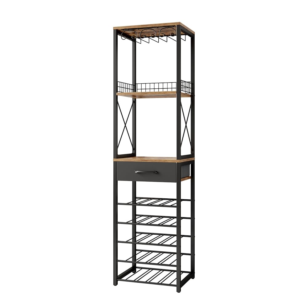 Vicco Weinregal Porto, Eiche rustikal, 40 x 147.5 cm