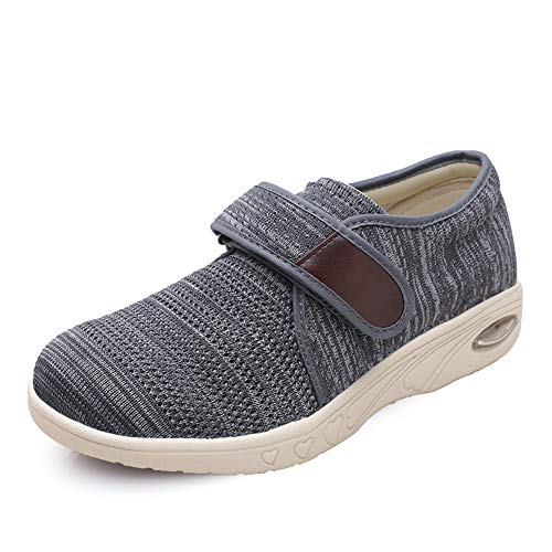 Womens Walking Shoes With Strap Closure Wide Width Shoes Cushion Sneakers Diabetic Shoes For Elderly Mother Swollen Feet #TOP8
