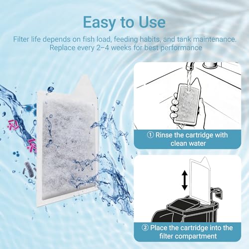 Image of Small 12-Pack Filter Cartridges, Replacement Cartridge for Koller Products Fish Tank