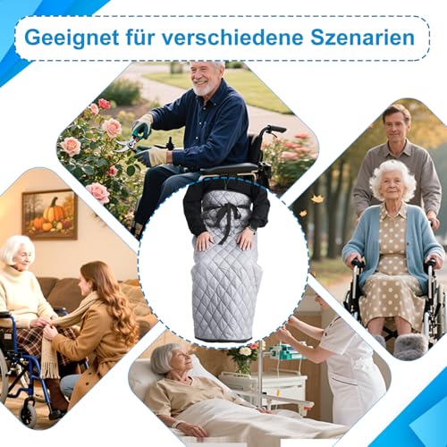 LPRYAO Rollstuhl Decke | Winter Dreilagige Verdickte Warme Erwachsene Rollstuhldecke Beindecke Kniedecke | Decke für Rollstuhlfahrer | Universelle Passform für Rollstühle (Hellgrau, 44.1 * 49.2inch)