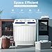 Giantex Portable Washing Machine, 20lbs Capacity, Twin Tub 2lbs Washer & 8lbs Spinner Combo, Compact for Apartment RV Dorms, Blue & White, GT24267-PE