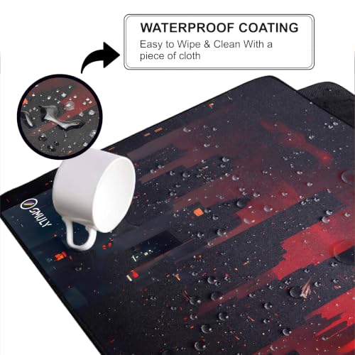 Image of Animated Hero Inspired Mouse Pad 11x23 Inch 2mm Extended Gaming Desk Mat with Anti-Slip Rubber Base Mousepad for Smooth Surface Desk pad for PC & Laptop Use Waterproof & Stiched (Multicolour)