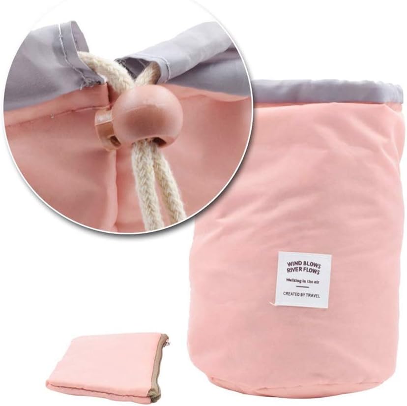 3点セット 巾着袋 ナイロン バケツバッグ 収納ポケットセット大容量 耐摩耗性 旅行用 雑貨 小物入れ 防塵保護 収納バッグ 多機能