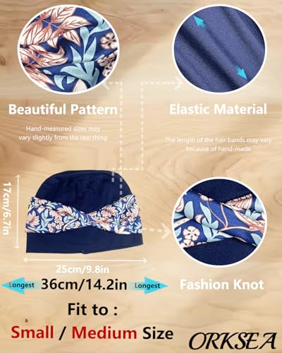 Image of Chemo Headwear for Women Knot Beanies with Stretch Elastic Turbans Soft Cancer Hats Head Coverings Scarf Headwraps