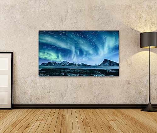 Aurores boréales tableau sur toile pour s'évader en Norvège - 2