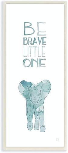The Kids Room By Stupell Be Brave Little One Elephant - Placa de pared