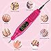 YIMART Gel Nails Manicure Pedicure Polishing Kit with 6Pcs Nail Drill Bits and Art Tools (Pink)