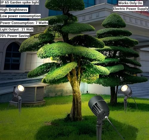 Image of FILLISKA LED Modern Outdoor Spike Light, Warm White, IP65 Waterproof, Garden Pathway Landscape Lighting (Black Spike-708)