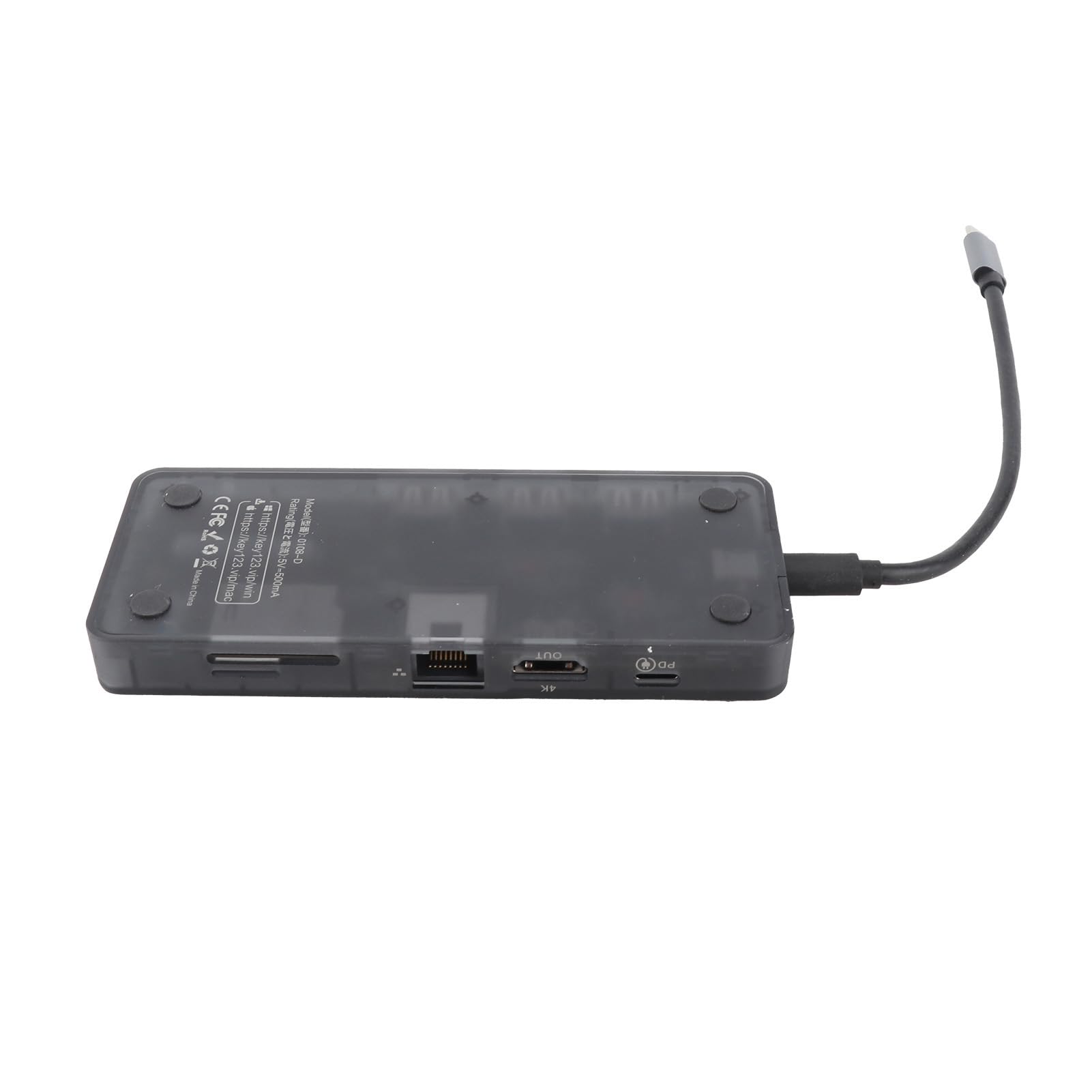 Generic Docking Station Hub USB C 8 in 1 con Uscita UHD 4K Hub USB Tipo C per Pro Docking Station per Laptop