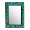 DecorShore 24"x18" Mosaic Wall Mirror, Accent Mirror, Rectangular Decorative Mirror with Mosaic Glass Tile Frame in Shimmering Turquoise Color 51XulKV0qNL. SS100