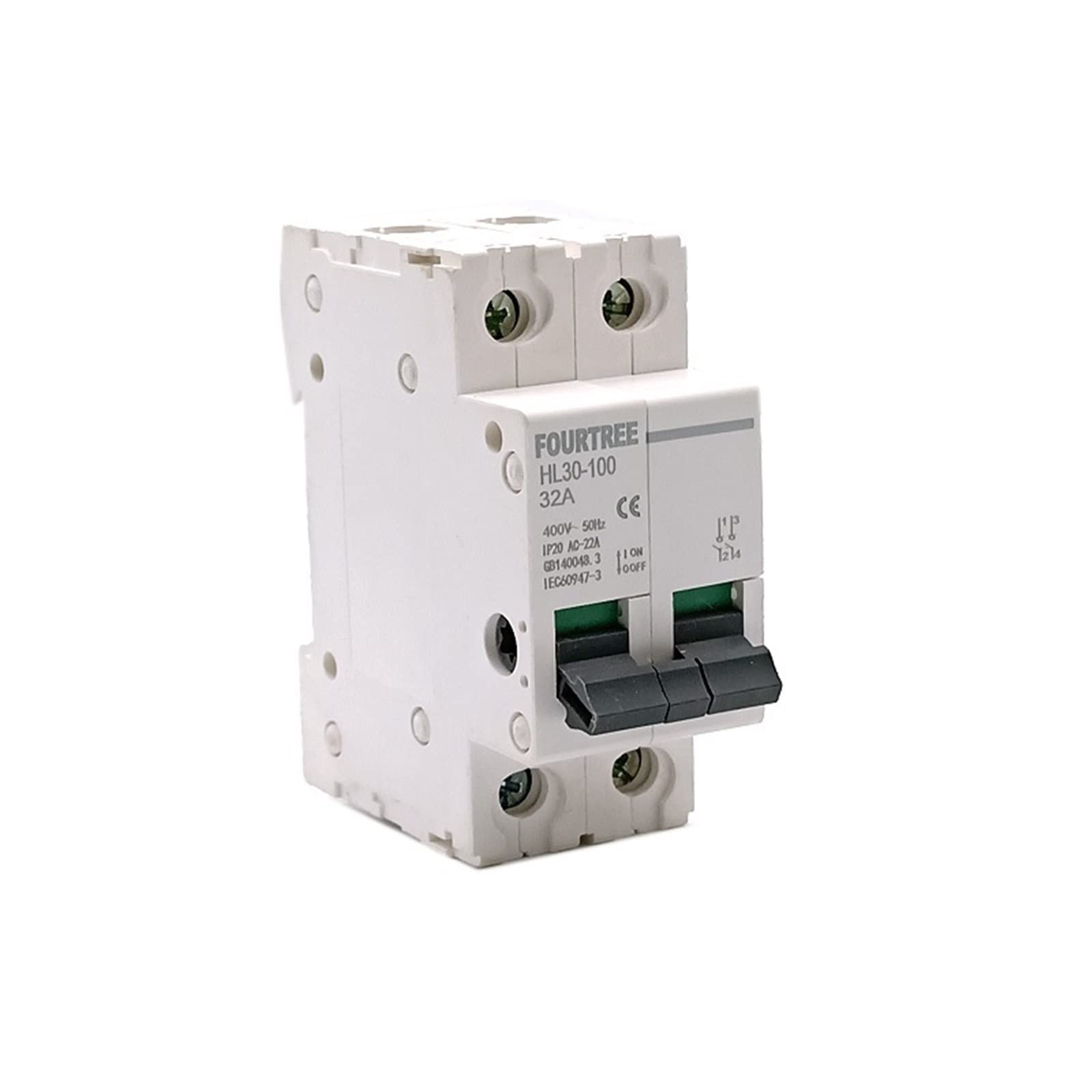 Disjoncteur de circuit d'isolation HL30 resout les risques de surtension 2P 32A