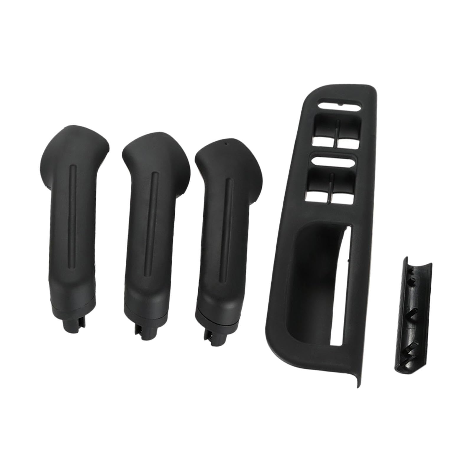 Oexrigru One Color Car Interior Door Handles For Vw For Jetta For Golf For Mk4 1999-2004 Car Interior Door Grab Handle Cover + Window Switch Panel Bezel(Black)