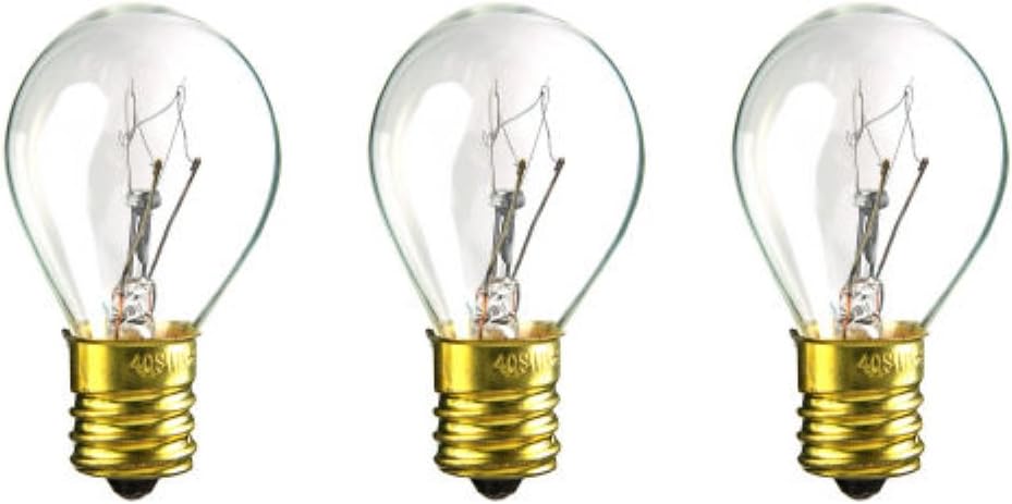 CEC Industries 40S11N/120V Miniature Bulb, 120V, 40W, S11 Shape, E17 Intermediate Screw (3 Pack)