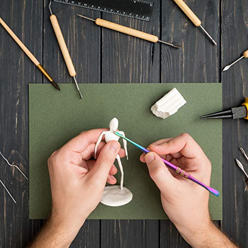 10 Packs Wax Carving Tool Wax Tool Carving Tool Rainbow Stainless Steel Tool Spoon 4.75 Inch (Rainbow) #TOP5