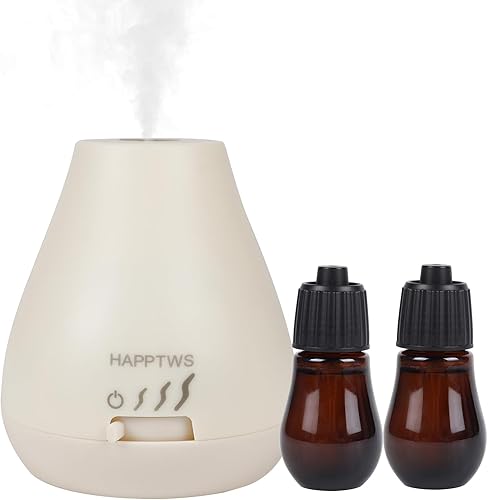 HAPPTWS Difusor de aceite esencial Difusor sin agua, 3 ajustes de temporizador, funciona con pilas para dormitorio, sala de yoga, inodoro,