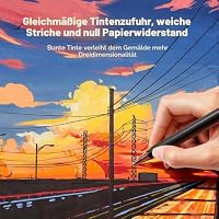 ENMY Fineliner-Gelstifte, 48 Stück, 0,7 mm feine Spitze, einziehbar; farbenfrohe Gelstifte für Konturen, Zeichnungen und Notizen; geschmeidige, wischfeste Kunststifte für Erwachsene und Künstler – Ansicht 4