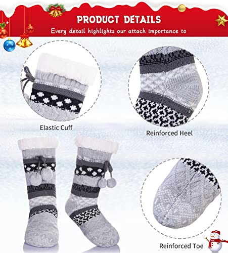Image of WEVIAS Women Winter Socks Knit Anti-Slip Sweat Warm Cute Cartoon Animals Fuzzy Home Slipper Socks