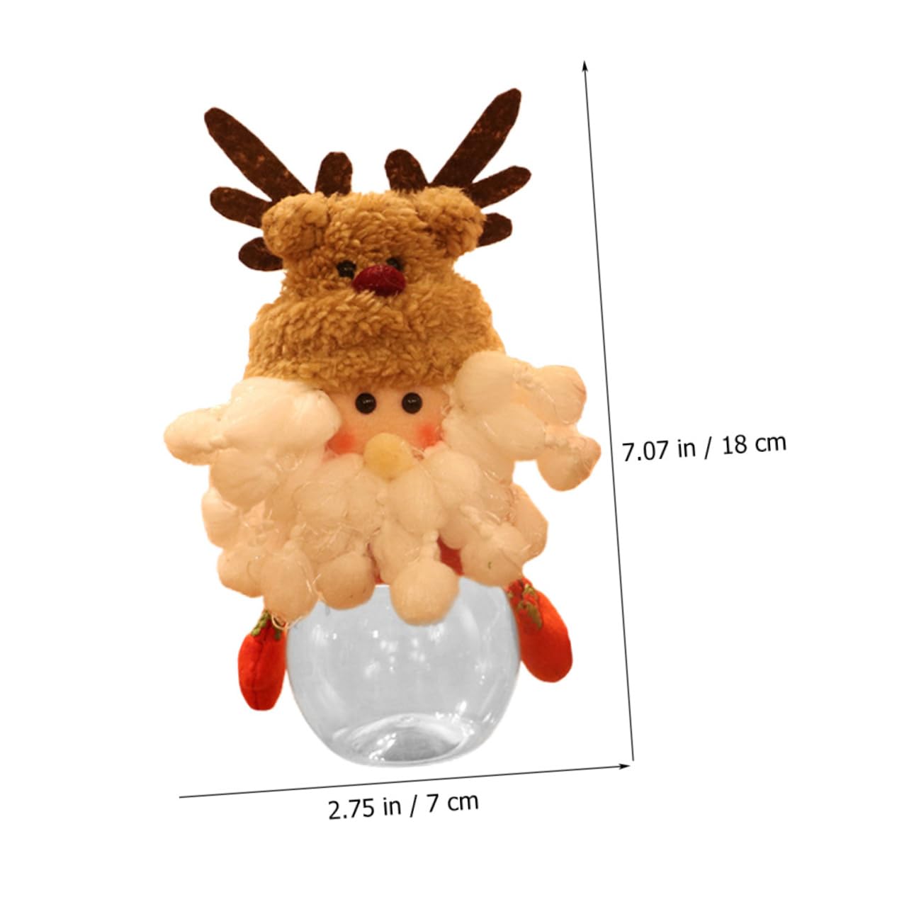 STOBAZA Adorable Christmas Snowman Candy Box Portable Storage Box Snowman and Santa Theme