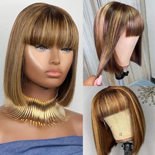 JOEDIR HAIR Short Bob Wigs Human Hair 10 Inch HD