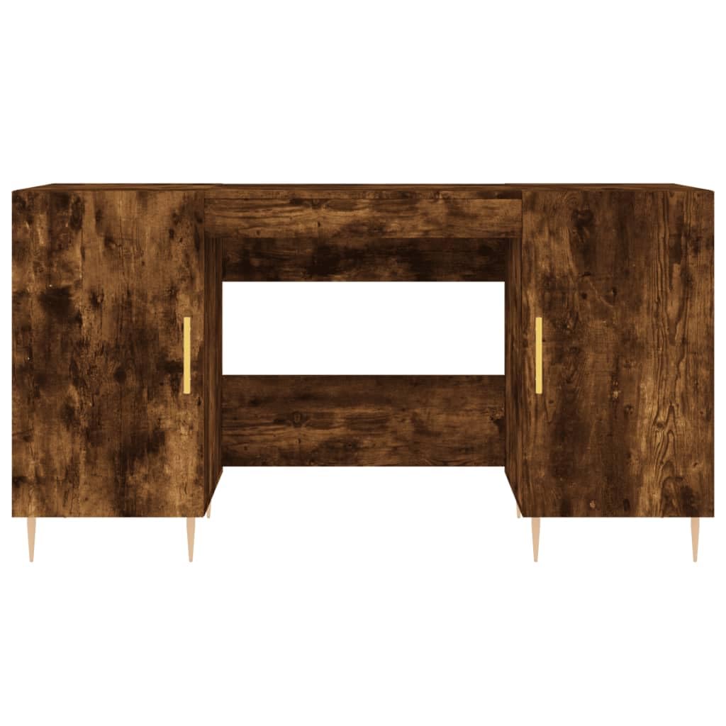 Escritorio 140x50x75 cm Madera Trabajada Roble Ahumado