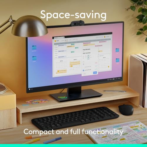 Image of Logitech K250 Bluetooth Keyboard with Numpad, Easy Connectivity, Compact Wireless Keyboard Made with Recycled Plastic, Spill-Resistant, Comfortable Keys - Windows /MacOS - Graphite