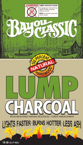 Bayou Classic 500-418, 18-lbs Bag Natural Lump Charcoal