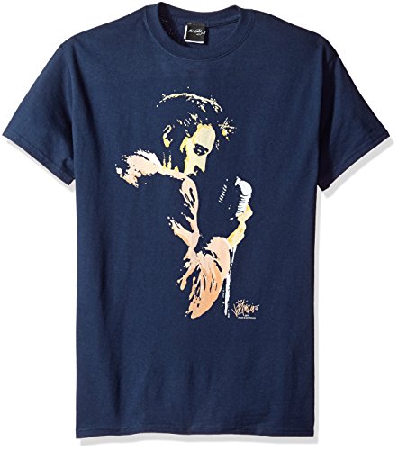Trevco Men's Elvis Short Sleeve T-Shirt, Early Navy, X-Large #TOP26